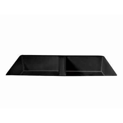 CECO Big Corona 43  L x 20  W Double Basin Undermount Kitchen Sink Cast Iron in Black Gray White | 10.62 H x 43 W x 19.5 D in | Wayfair 744-UM-78