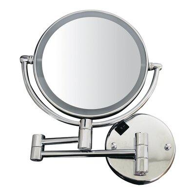 Whitehaus Collection Dual Round Makeup/Shaving Mirror Metal in Gray | 17.25 H x 17.25 W in | Wayfair WHMR912-C