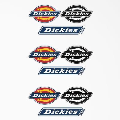 Dickies Exclusive Logo Stickers, 5-Pack Of 3 - Assorted Colors Size One (GWP200)