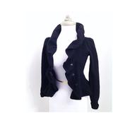 Anthropologie Sweaters | Anthropologie Sparrow Black Ruffle Cardigan Wool S | Color: Black | Size: S