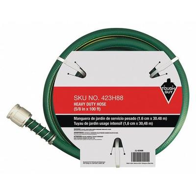 ZORO SELECT 423H88 Water Hose,Cold,PVC,100 ft.,Green