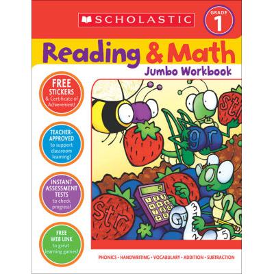 Reading and Math Jumbo Workbook Grade 1