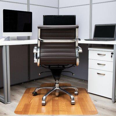 Mind Reader Hard Floor Straight Standard Lip Chair Mat in Brown | 0.1 H x 36 W x 48 D in | Wayfair WDOFFCMAT-BRN