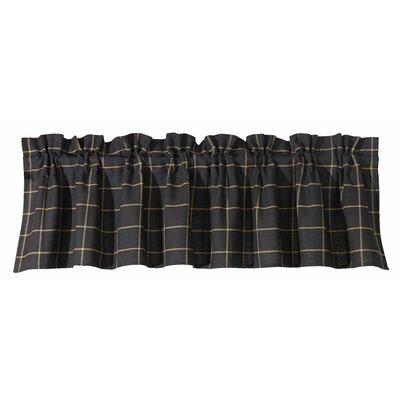 Paseo Road by HiEnd Accents Ashbury Black/Tan Plaid Tweed 18 x 84 inch Window Pane Valance Polyester/100% Cotton | 18 H x 84 W x 1.5 D in | Wayfair