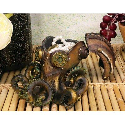 Longshore Tides Steampunk Octopus Jewelry Box in Brown, Size 5.25 H x 7.75 W x 6.25 D in | Wayfair 1284D48453744BF7A28548014DF0D068