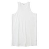 Men's Big & Tall Shrink-Less™ Lightweight Longer-Length Tank by KingSize in White (Size 8XL) Shirt