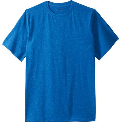 Big & Tall Shrink-Less Lightweight Crewneck T-Shirt by KingSize in Royal Blue Heather (Size 2XL)