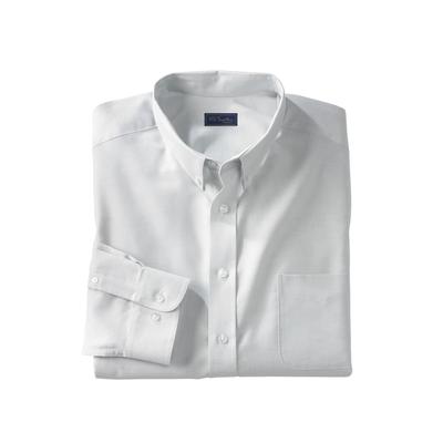 Men's Big & Tall KS Signature Wrinkle-Free Oxford Dress Shirt by KS Signature in Light Grey (Size 18 37/8)