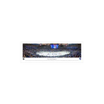 Vault W Artwork NHL New York Rangers - Center Ice by James Blakeway Photographic Print Paper in Blue White | 13.5 H x 40 W x 0.01 D in | Wayfair