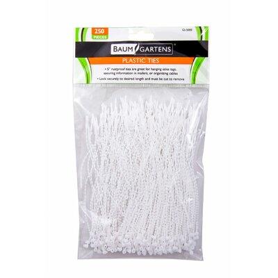 Baumgartens Plastic Ties in White | 5 H x 0.1 W x 0.1 D in | Wayfair GI-5000