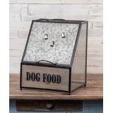 Ragon House Pet Food Storage - 'Dog Food' Galvanized Grate Bin