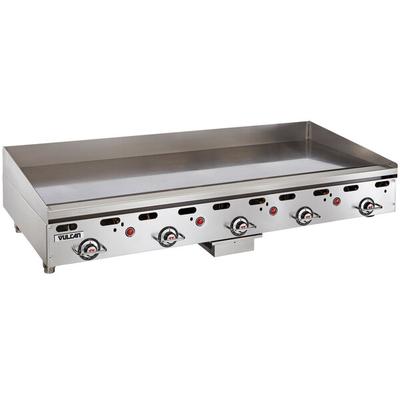 Vulcan MSA60-30C 60" Liquid Propane Chrome Top Commercial Griddle / Grill with Snap-Action Thermostatic Controls and Extra Deep Plate - 135,000 BTU