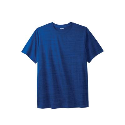 Big & Tall Shrink-Less Lightweight Crewneck T-Shirt by KingSize in Cobalt Marl (Size 8XL)