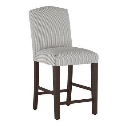 Stipe Upholstered Counter Stool by Skyline Furniture in Charcoal