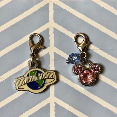 Disney Jewelry | 2/$20 Disney Universal Studios Charm Bead Clips | Color: Pink/Silver | Size: Os
