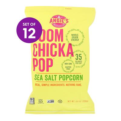 ANGIES Popcorn - Angie's BOOMCHICKAPOP Sea Salt 4.8-Oz. Popcorn - Set of 12
