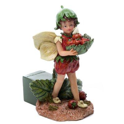 Jardinopia Strawberry Fairy Planter Feet Plastic/Stone in Gray/Green/Red, Size 4.29 H x 3.315 W x 2.535 D in | Wayfair PFFF0001C