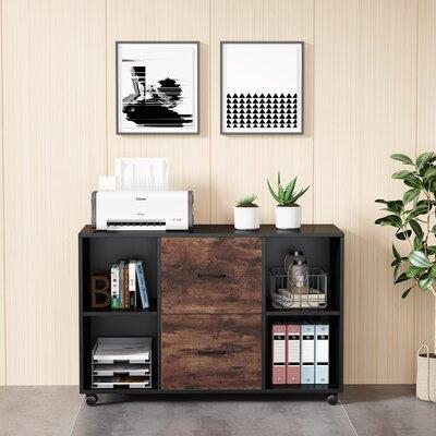 17 Stories Petry 2-Drawer Lateral Filing Cabinet Wood in Black/Brown, Size 26.0 H x 39.4 W x 15.7 D in | Wayfair 7FC9FA6EA71D4F8A918E33DA9ED6ED8F