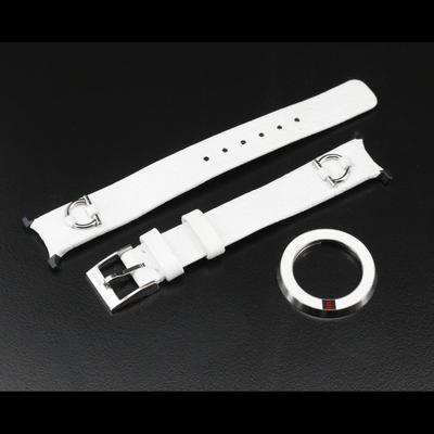 Gucci Jewelry | Gucci U-Play Kit,White Bracelet And Matching Bezel | Color: White | Size: 13 Mom Leather Strap