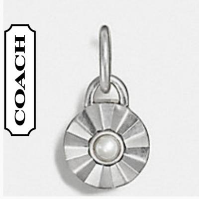 Coach Jewelry | Coach Charm | Color: Silver/White | Size: 1/4 X 1/4