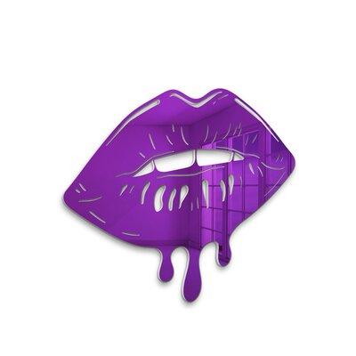 Ebern Designs Melting Dripping Lips Acrylic Wall Décor in Indigo | 20 H x 26 W x 1 D in | Wayfair DB1997CD4667473F9807AAD7185E425B