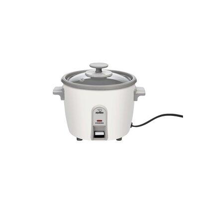 Zojirushi 3 Cup (Uncooked) Rice Cooker, White Aluminum/Metal | 7.5 H x 9.125 W x 7.5 D in | Wayfair NHS-06WH