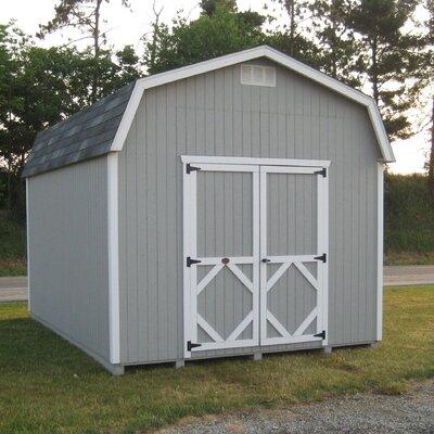 Little Cottage Company Classic 10 ft. W x 20 ft. D Solid Wood Storage Shed in Brown/Gray, Size 125.0 H x 120.0 W x 240.0 D in | Wayfair