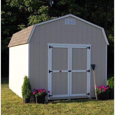 Little Cottage Company Value Precut Kit 8 ft. W x 8 ft. D Solid + Manufactured Wood Storage Shed in Brown/Gray, Size 96.0 H x 96.0 W x 96.0 D in