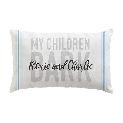 Personalized My Children Bark Lumbar Pillow, .4 LB, Off-White