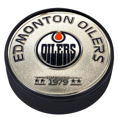 Edmonton Oilers Medallion Collection Established Puck