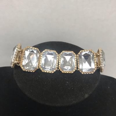 J. Crew Jewelry | J Crew Faux Diamond Gemstone Bracket | Color: Gold | Size: Os