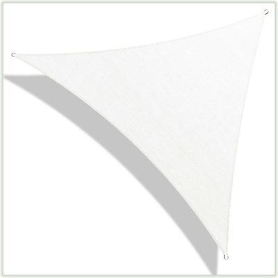 ColourTree 22' Triangle Shade Sail in White, Size 264.0 W x 96.0 D in | Wayfair TAPT22-15