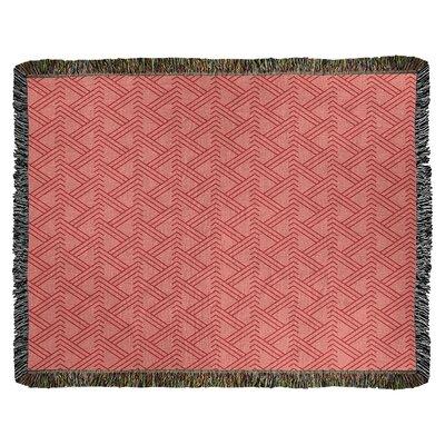 Brayden Studio® Classic Zig Zag Woven Cotton Blanket Cotton in Red/Pink/Gray | 37 W in | Wayfair 66338F9CCF624C128064A3D5E1A38330