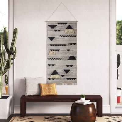 Mistana™ Wall Hanging w  Rod Included Cotton Wool in Gray | 60 H x 30 W in | Wayfair 82ED50ED538D45BE9FFC53FD2B999771
