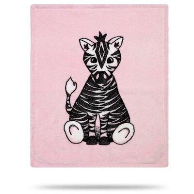 Harriet Bee Biali Baby Zebra Baby Blanket, Polyester in Pink | 36 H x 30 W x 1 D in | Wayfair C61DDD27FC5F4192AA780E040C8C2A16