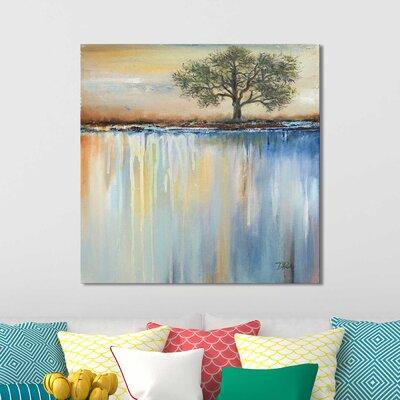 Ebern Designs 'Muted Paysage I' Acrylic Painting Print on Canvas in Blue | 18 H x 18 W x 1 D in | Wayfair D2CCBBD1750245D29E556B106FEFAAA8
