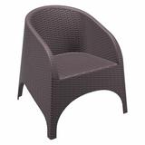 Joss & Main Aronia Patio Chair Wicker/Rattan in Gray, Size 31.5 H x 29.0 W x 29.5 D in | Wayfair MROW9462 34651611