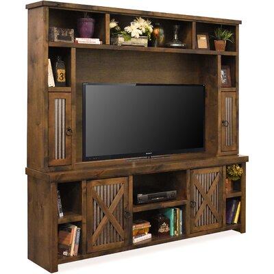 Loon Peak® Dharmendera Solid Wood Entertainment Center for TVs up to 70" Wood in Brown | Wayfair 456D7A81B8F846BD965C17E61F6D8208