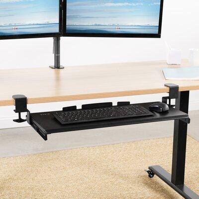 Vivo Clamp-on Keyboard Tray Manufactured Wood in Black, Size 33.0 W x 11.0 D in | Wayfair MOUNT-KB05E