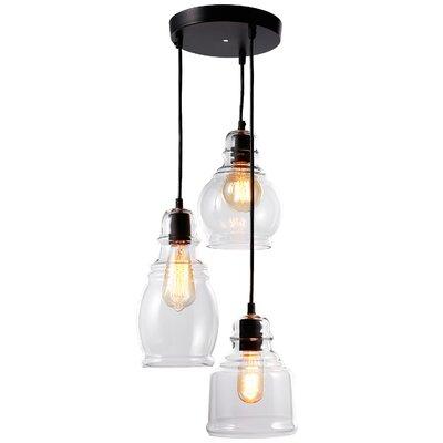 Breakwater Bay Cauthen Commercial Grade 3-Head Hanging Light for Kitchen Island, Cafe, Classic Lighting Fixture, UL-Listed in White | Wayfair