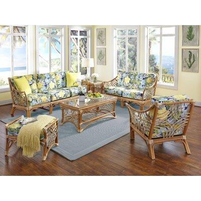 Bayou Breeze Rainey 6 Piece Conservatory Living Room Set in Green | 35 H x 79 W x 22 D in | Wayfair Living Room Sets