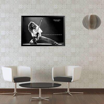 Buy Art For Less Eddie Van Halen 1955-2020 about the Music Music Photograph - Picture Frame Graphic Art Print Paper in Black/White | Wayfair