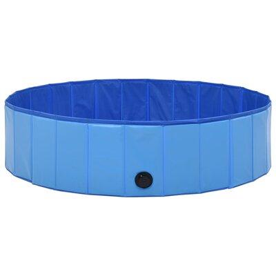 Tucker Murphy Pet™ Foldable Dog Swimming Pool PVC Animal Pet Supply Plastic in Blue | 11.8 H x 46.8 W x 47.2 D in | Wayfair