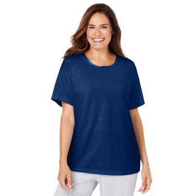 Plus Size Women's Sleep Tee by Dreams & Co. in Evening Blue (Size M) Pajama Top
