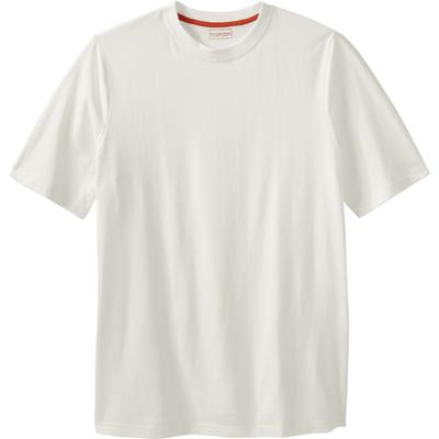 Men's Big & Tall Heavyweight Jersey Crewneck T-Shirt by Boulder Creek in White (Size 5XL)