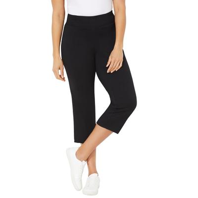 Plus Size Women's Yoga Capri by Catherines in Black (Size 1XWP)