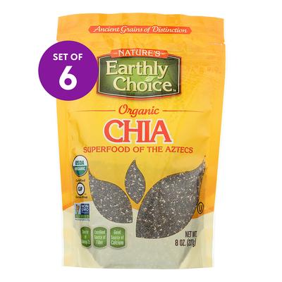 NATURES EARTHLY CHOICE Nuts - Organic Chia Seeds - Set of Six