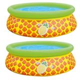 JLeisure 0.83 ft x 1 ft Plastic Inflatable Pool Plastic in Orange/Yellow | 10 H x 12 W x 12 D in | Wayfair 2 x JL-17790