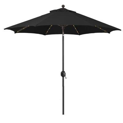 Arlmont & Co. Rudisill 9 Ft Auto Tilt Aluminum Umbrella w/ LED Lights & Sunbrella Fabric | 108 W x 108 D in | Wayfair