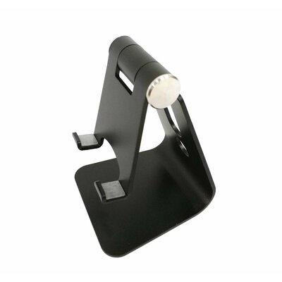 FixtureDisplays Multi-Angle Cell Phone Stand, Aluminum Desktop Cellphone Stand w  Anti-Slip Base & Convenient in Black | 3.94 H x 3.15 W in | Wayfair